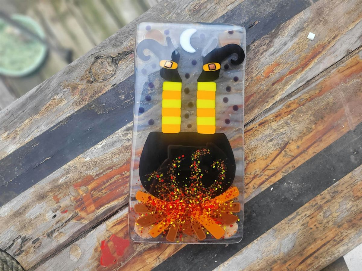 Witch Cauldron Fused Glass Charcuterie Board