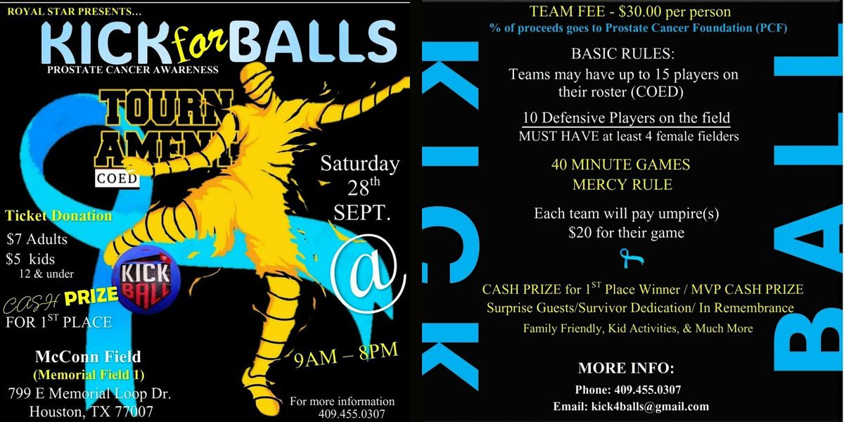 KICK FOR BALLS: Kickball Tournament for Prostate Cancer Awareness