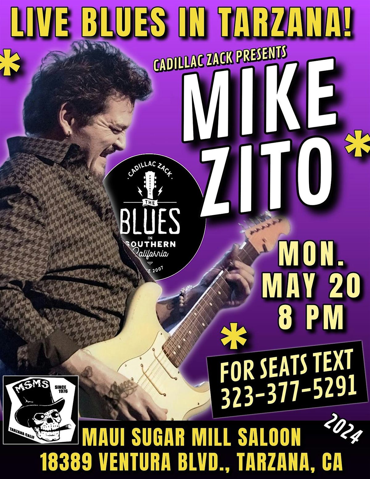 MIKE ZITO - Blues-Rock Guitar Great in Tarzana!