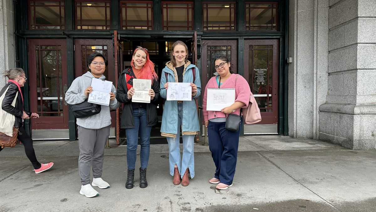 Sketching Club - COZY ART MEETUP, Vancouver (art group drawing in a cafe)