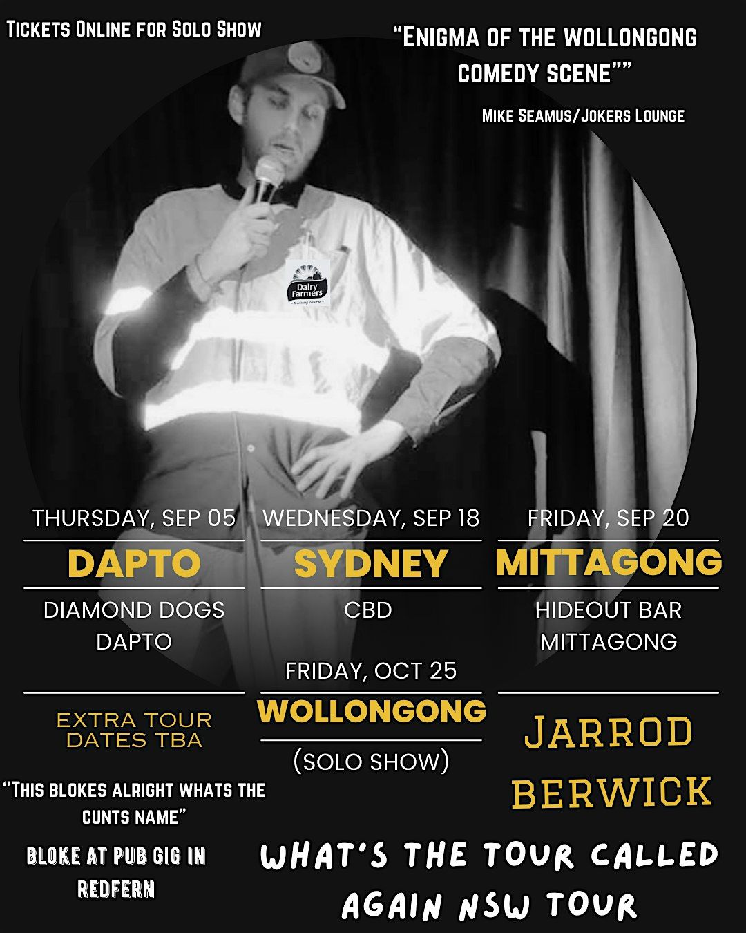 Jarrod Berwick Comedy Presents Whats The Tour Called Again NSW Tour