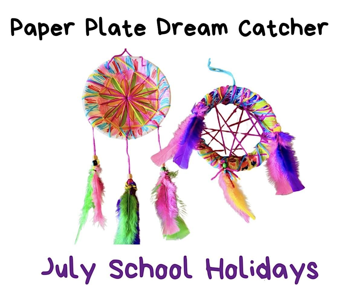 Paper Plate Dream Catcher Stitching, Weaving & Painting