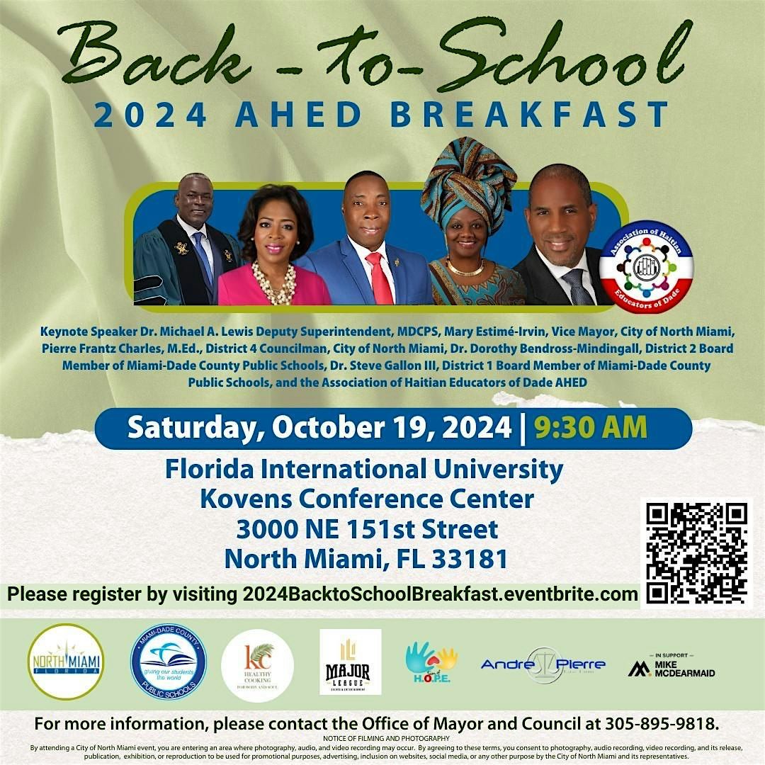 AHED's Annual Back-to-School Breakfast 10.19.24