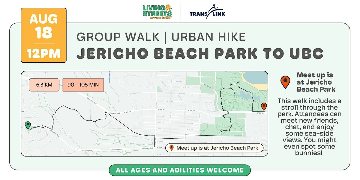 Living Streets' Summer Strolls - Jericho Beach Park to UBC
