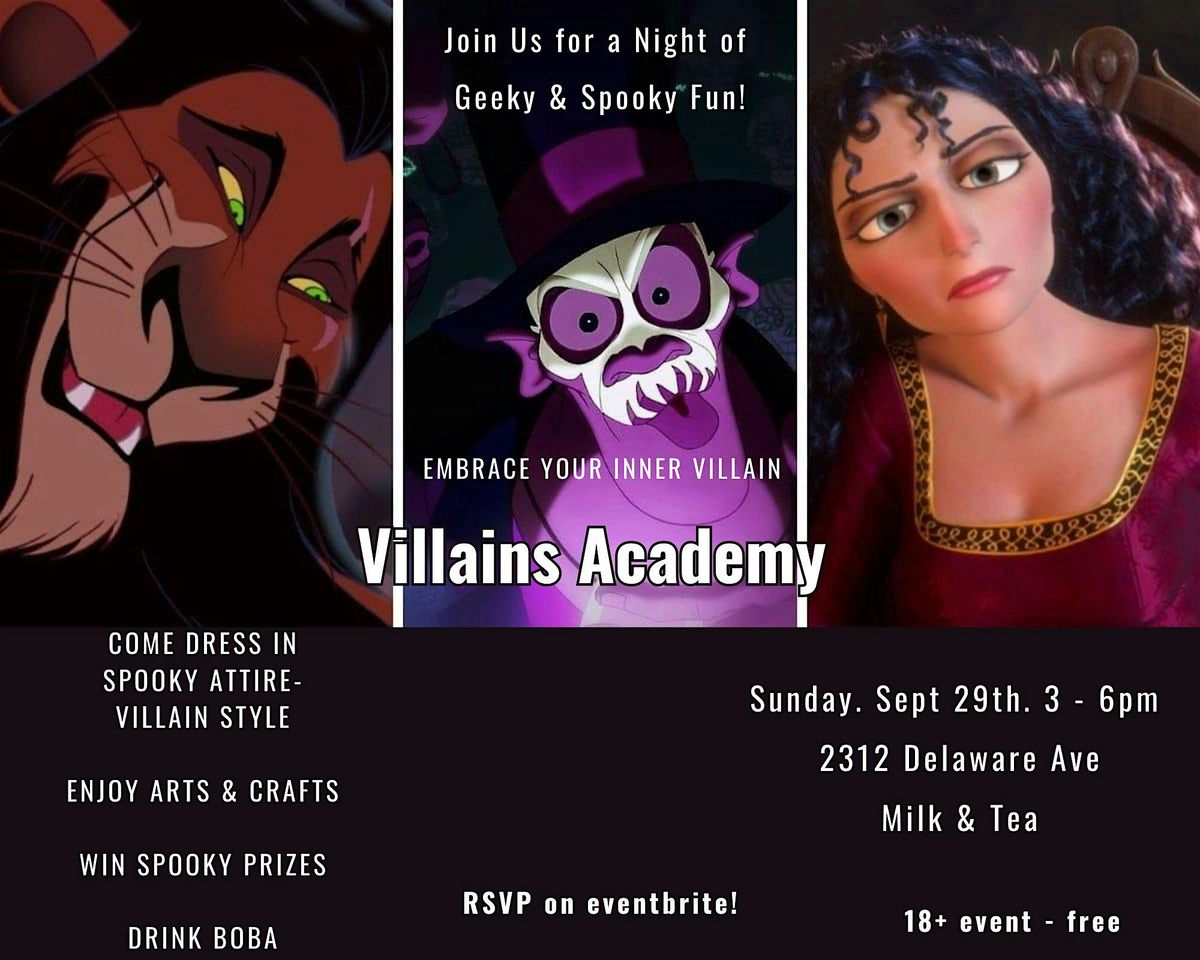 Villains Academy: A Geeky Meetup