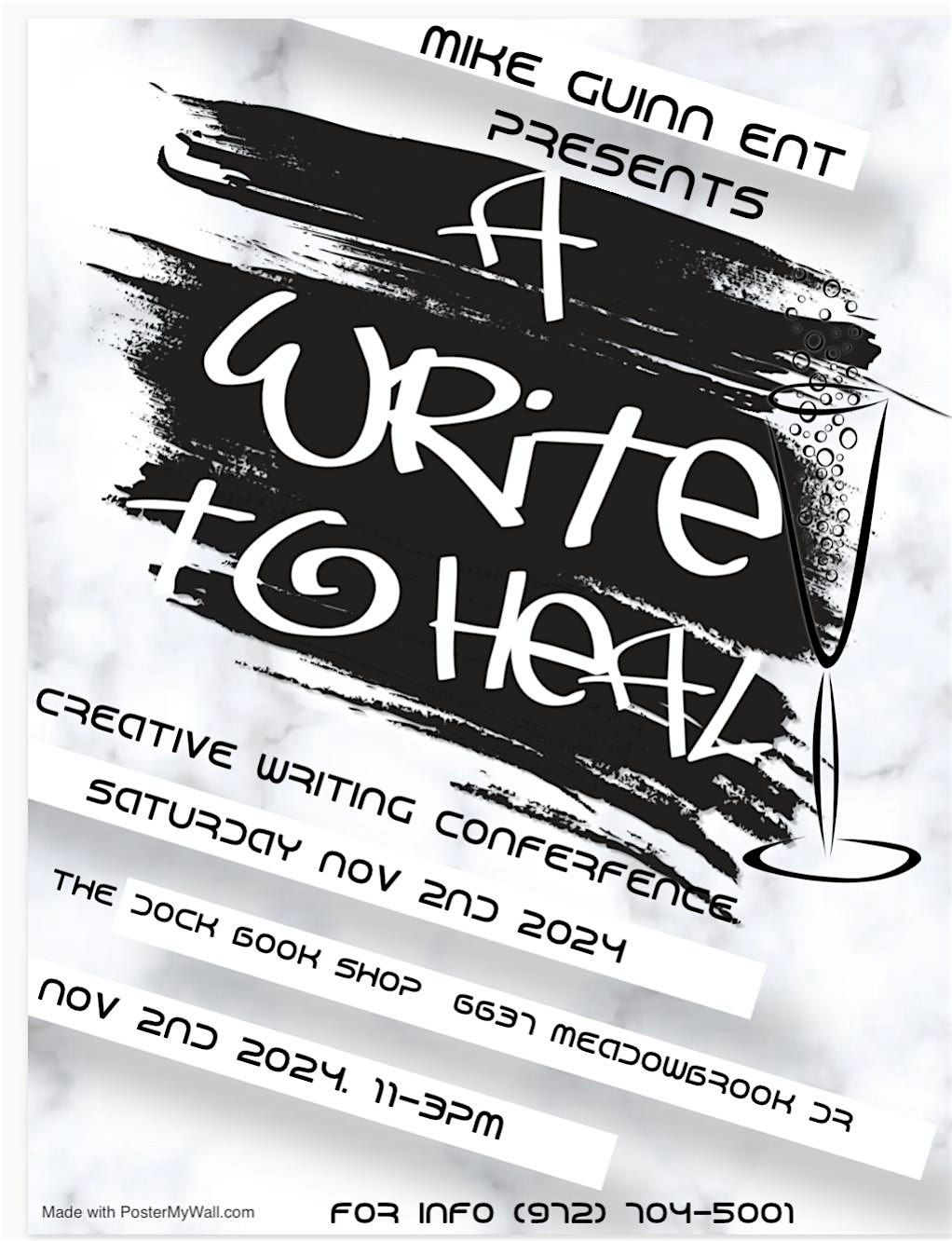 The Write 2 Heal Creative Writing Micro Conference