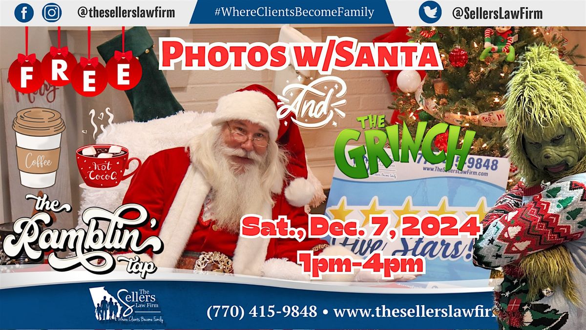 FREE Photos with Santa & The Grinch!