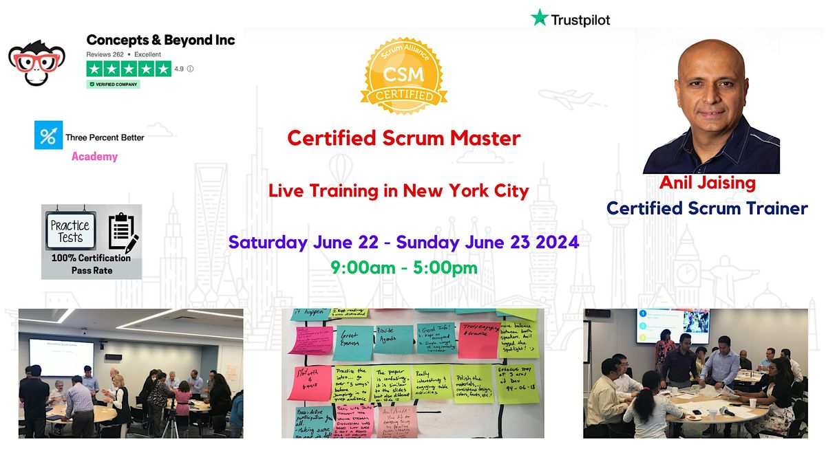 Certified ScrumMaster (CSM) - In-Person Training