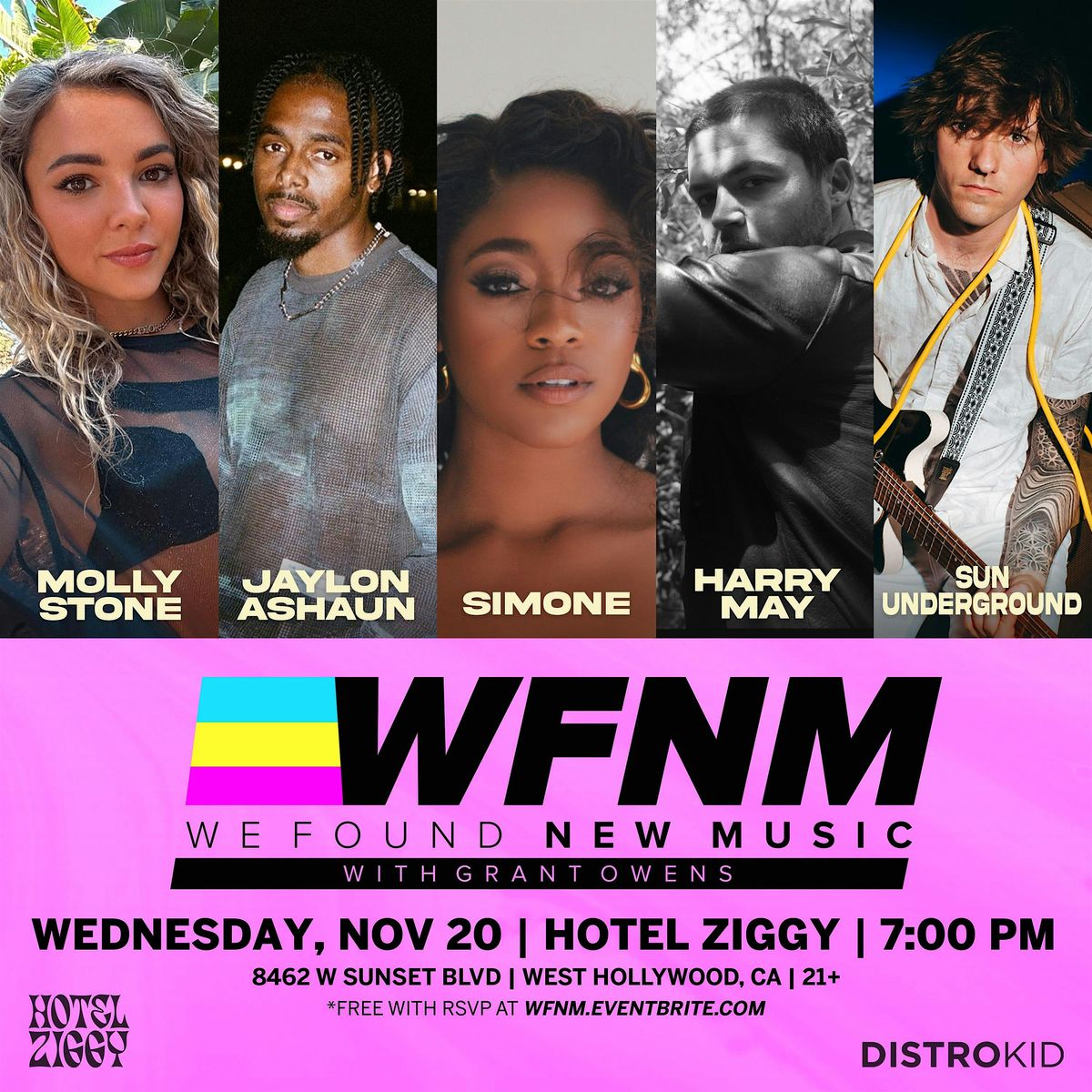 Simone, Jaylon Ashaun, Harry May, Sun Underground, Molly Stone