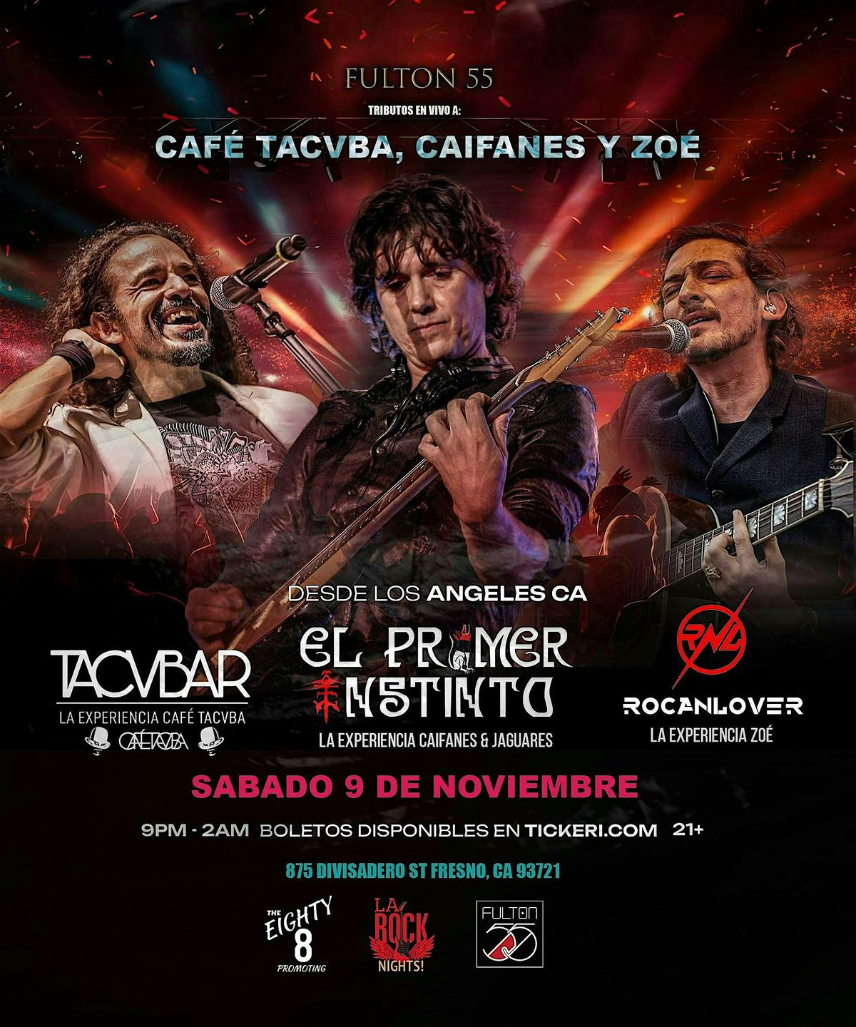 CAIFANES\\\\ CAFE TACVBA\\\\ ZOE.. Live Tribute Night!!