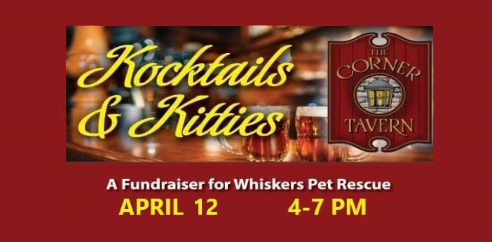 Kocktails & Kitties at Corner Tavern, Naugatuck  ~ A Fundraiser for Whiskers Pet Rescue