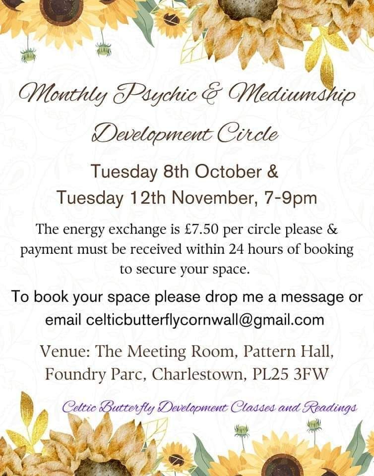 Monthly Psychic and Mediumship Development Circle 