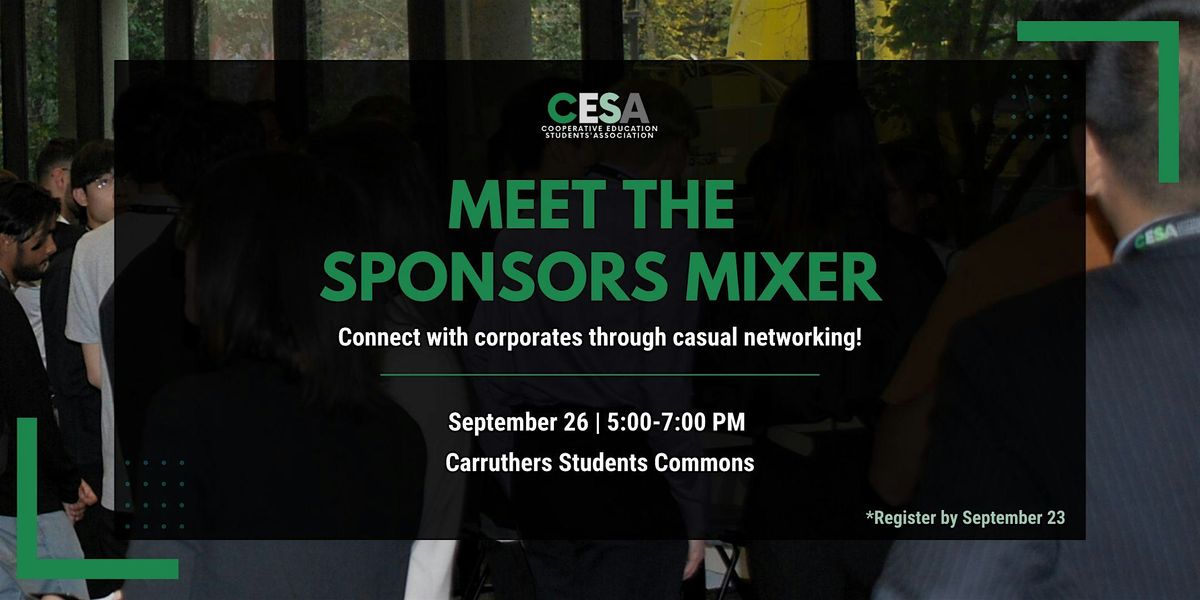 Meet the Sponsors Mixer