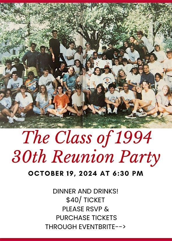 1994's 30th Reunion Party