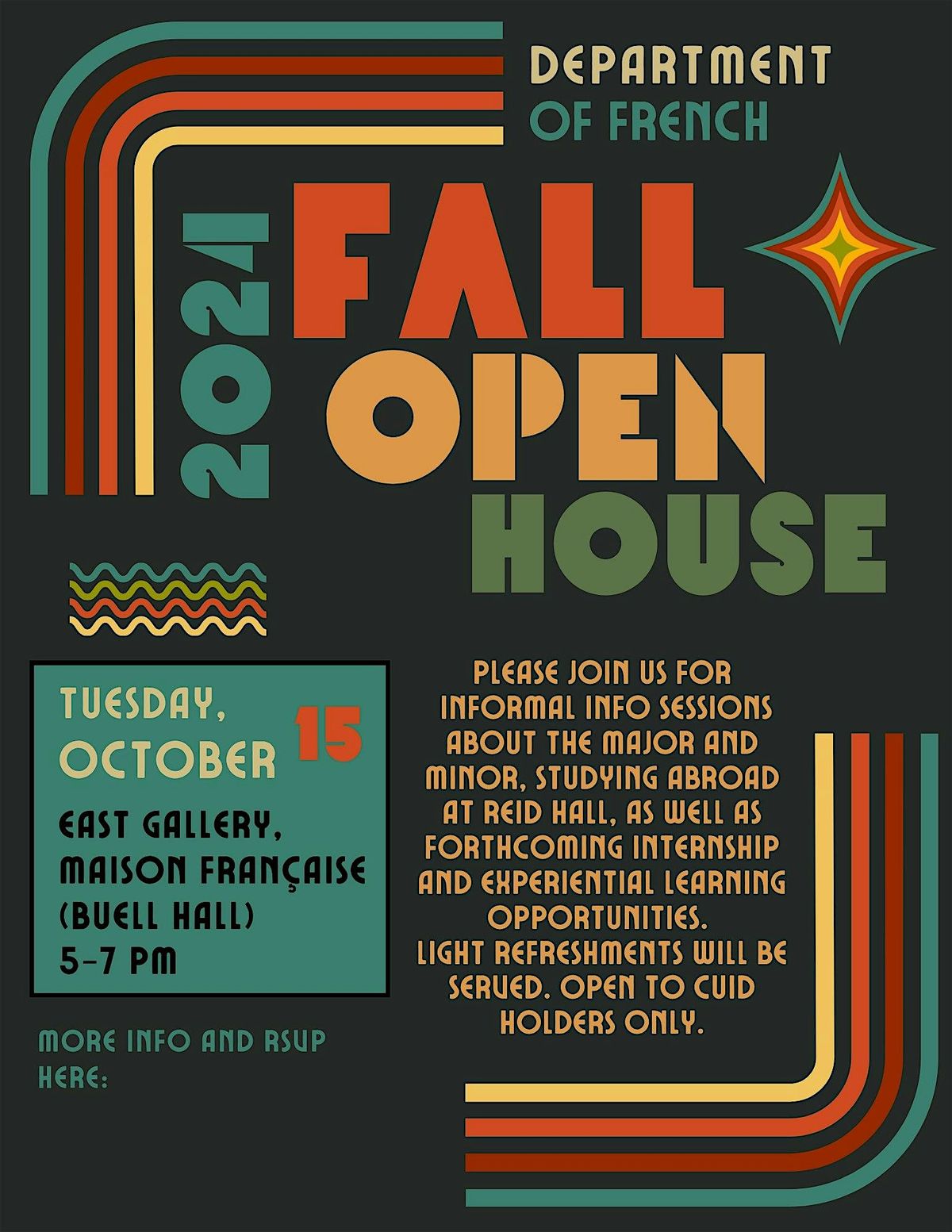 Department of French Fall 2024 Open House