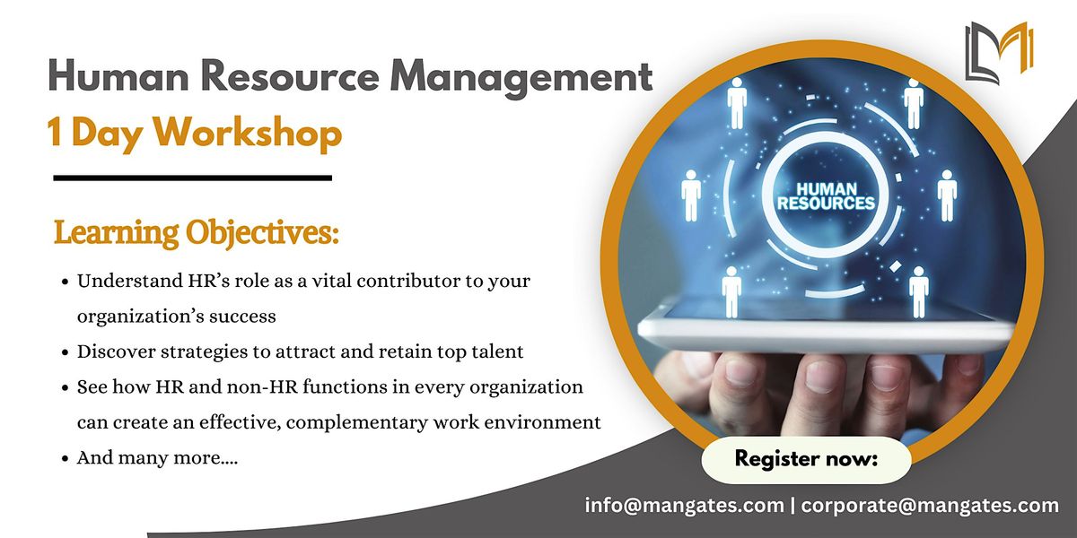 Human Resource Management 1 Day Workshop in Stockton, CA on June 20th, 2024