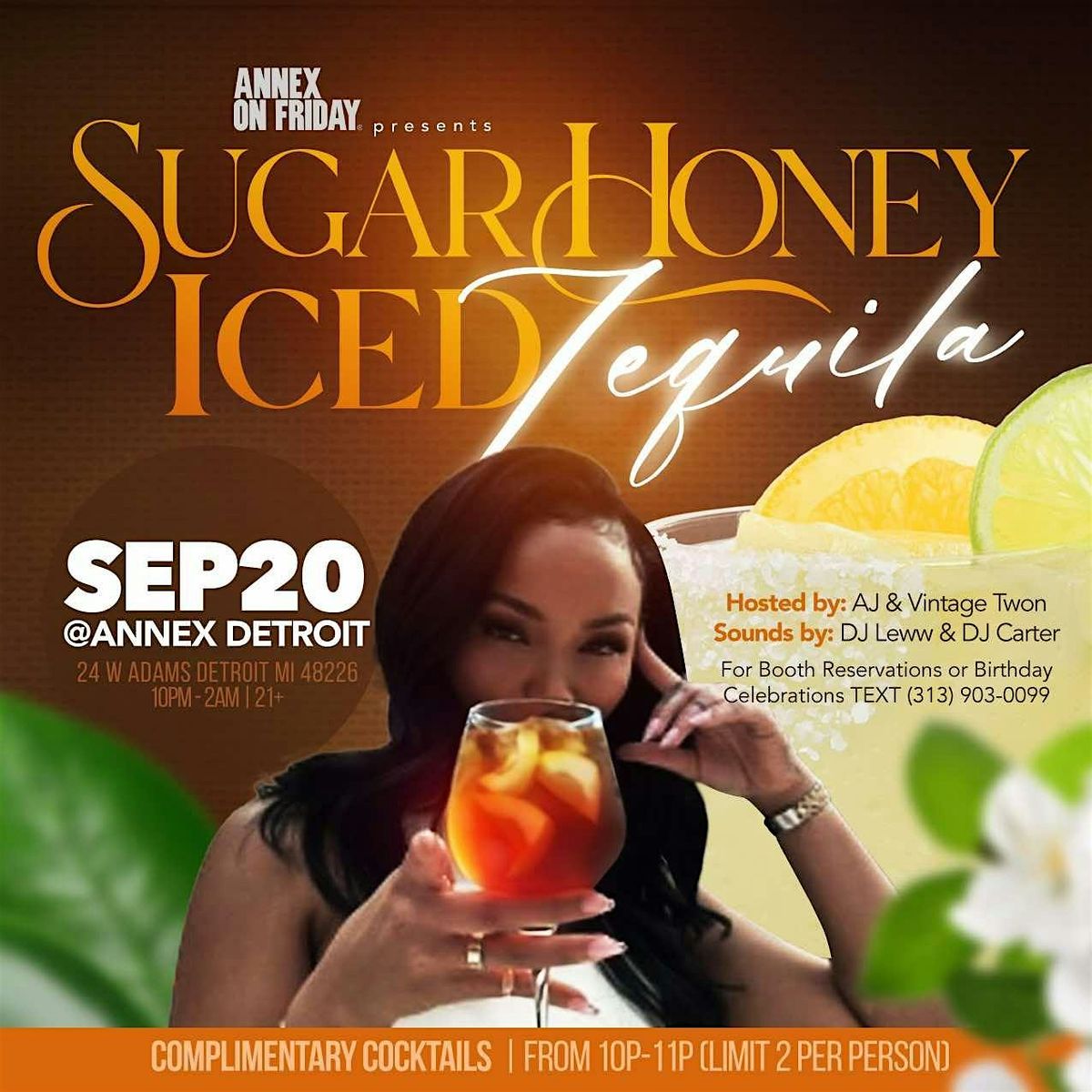 Annex on Friday Presents Sugar Honey Iced Tequila on Sept 20