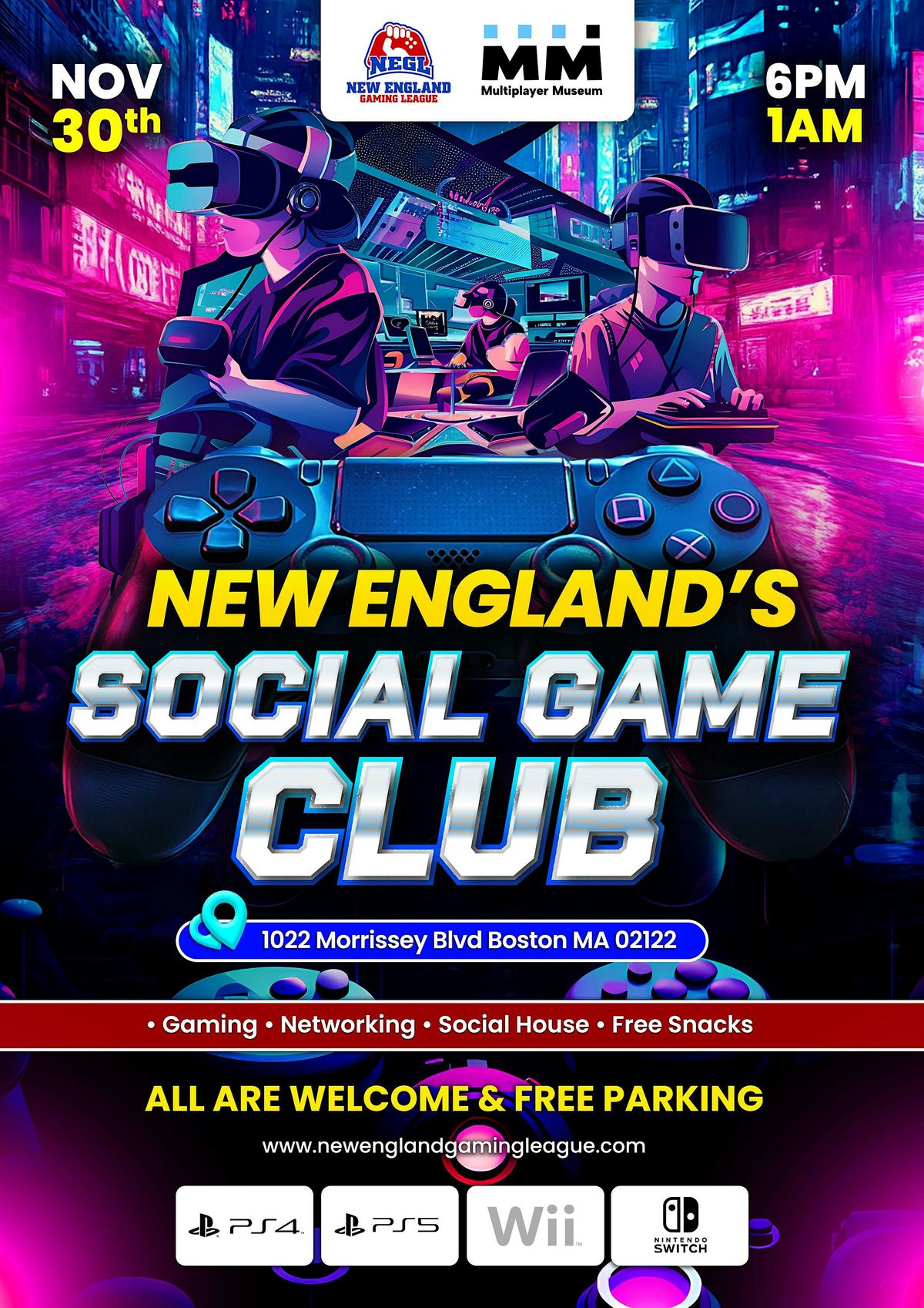 New England's Social Game Club