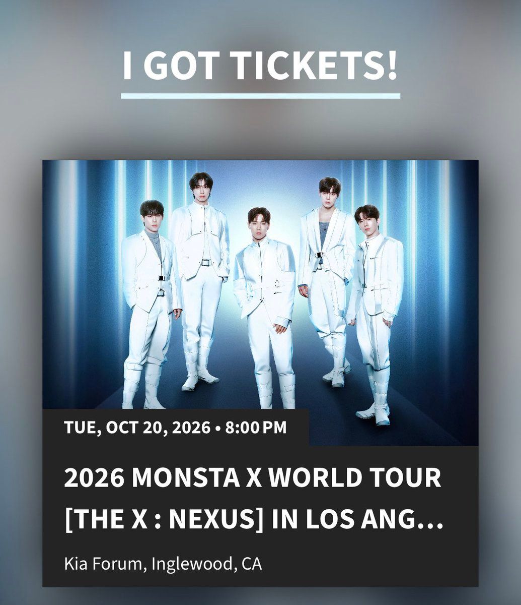 Monsta X Inglewood Tickets