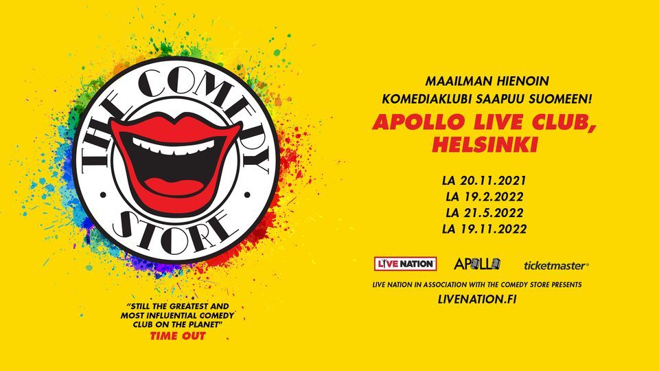 The Comedy Store (UK), Apollo Live Club, Helsinki 19.11.2022