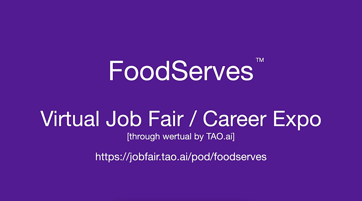 #FoodServes Virtual Job Fair \/ Career Expo Event #SFO