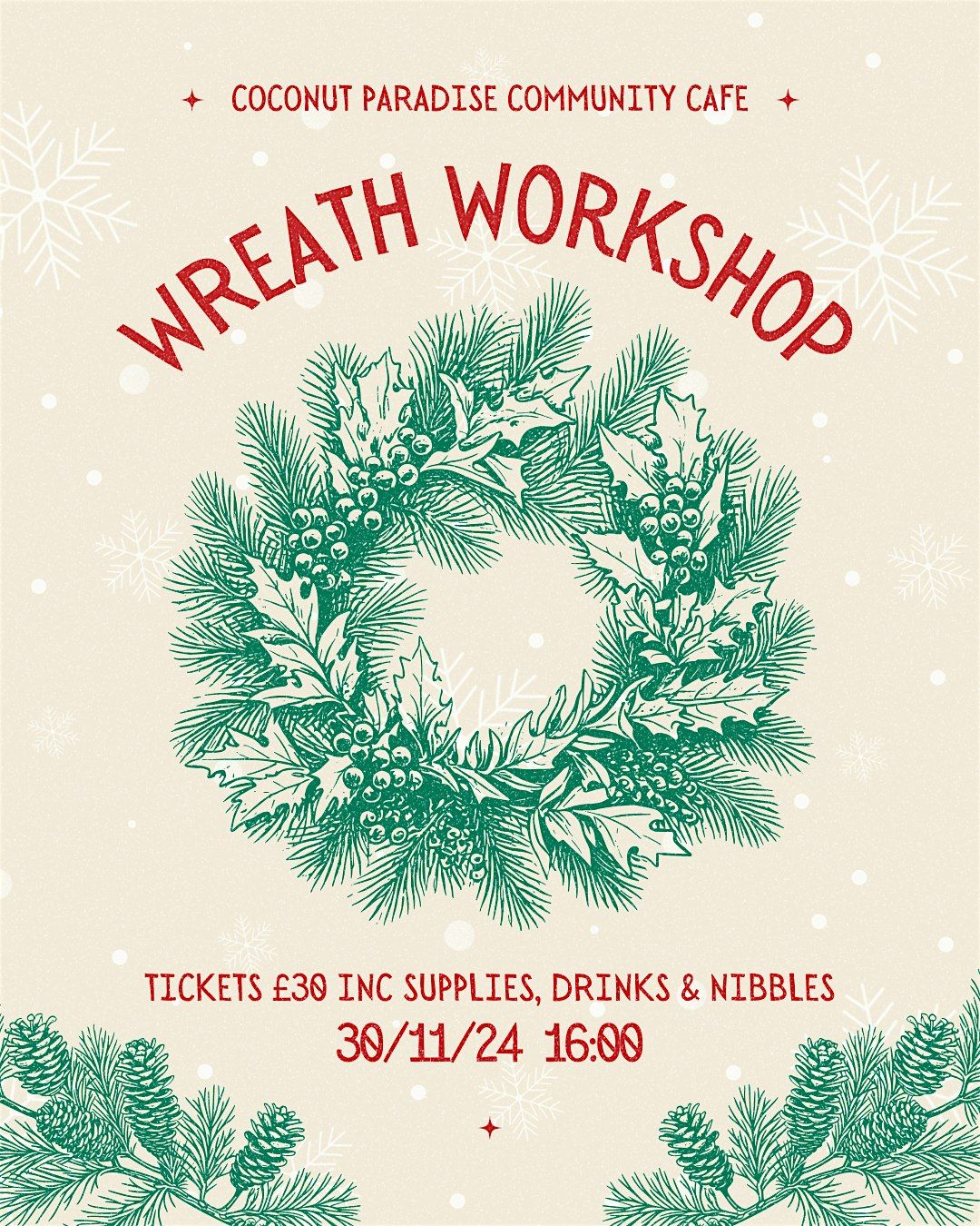 Wreath Making Workshop at Coconut Paradise Cafe