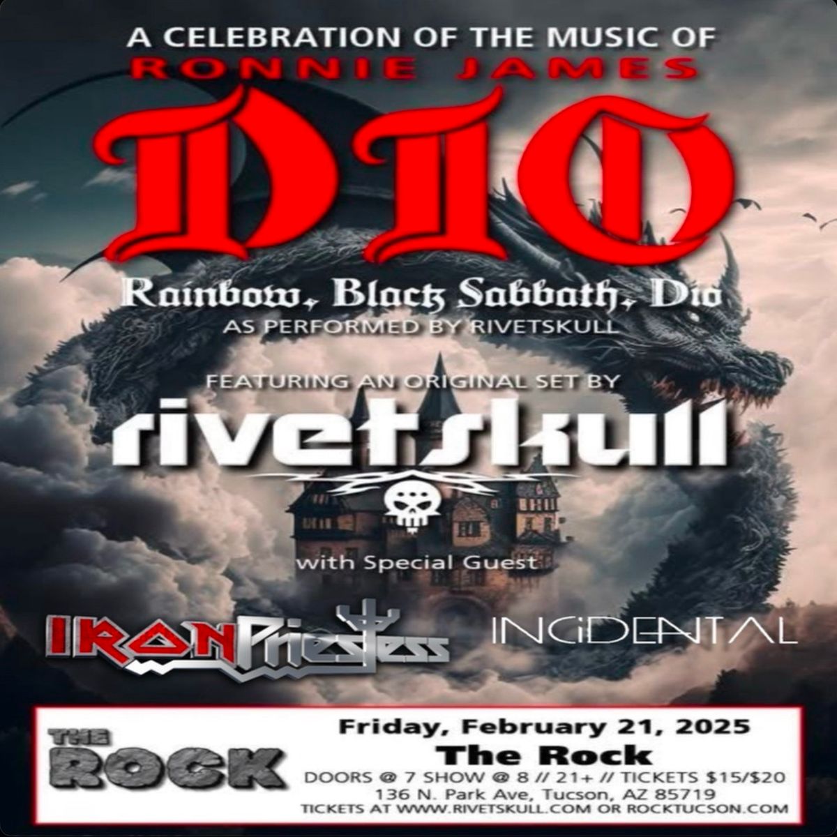 RIVETSKULL LIVE a Celebration to DIO with IRON PRIESTESS at The Rock Tucson