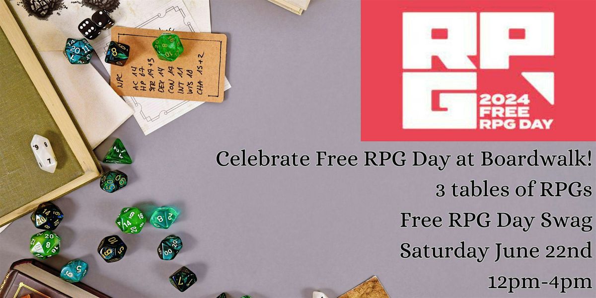 Free RPG Day at Boardwalk Cafe & Games