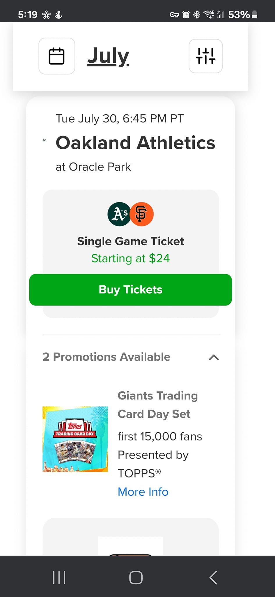 Giants vs A's Game Day Ride