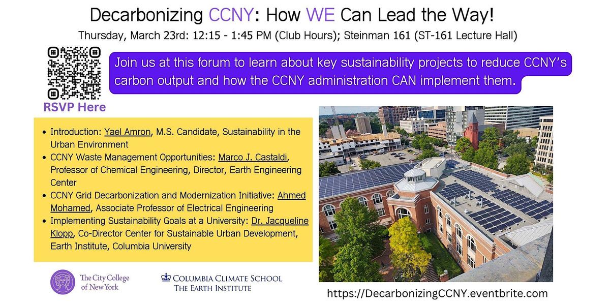 Decarbonizing CCNY: How WE Can Lead the Way!