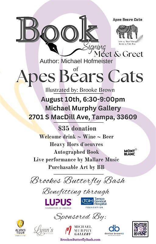 Charity event :Meet Author Michael Hofmeister, of Apes Bears & Cats