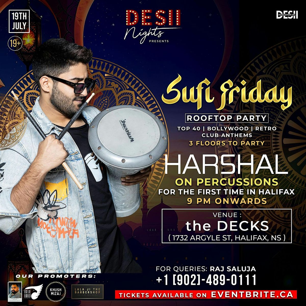 SUFI FRIDAY-BOLLYWOOD ROOFTOP PARTY W\/ HARSHAL ON PERCUSSIONS | THE DECKS