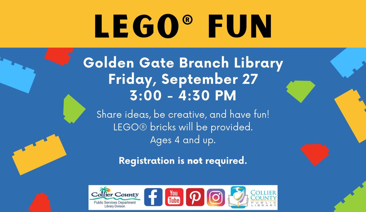 LEGO Fun at Golden Gate Branch Library