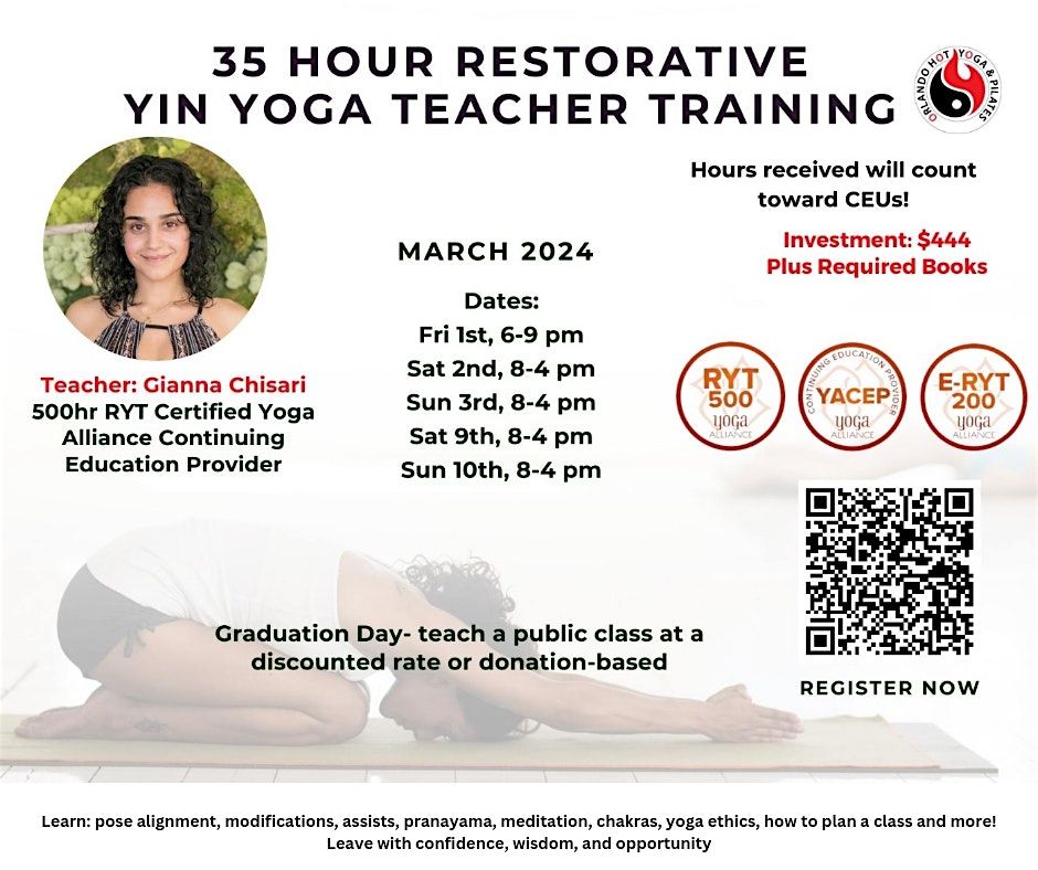 35 Hour Restorative Yin Teacher Training