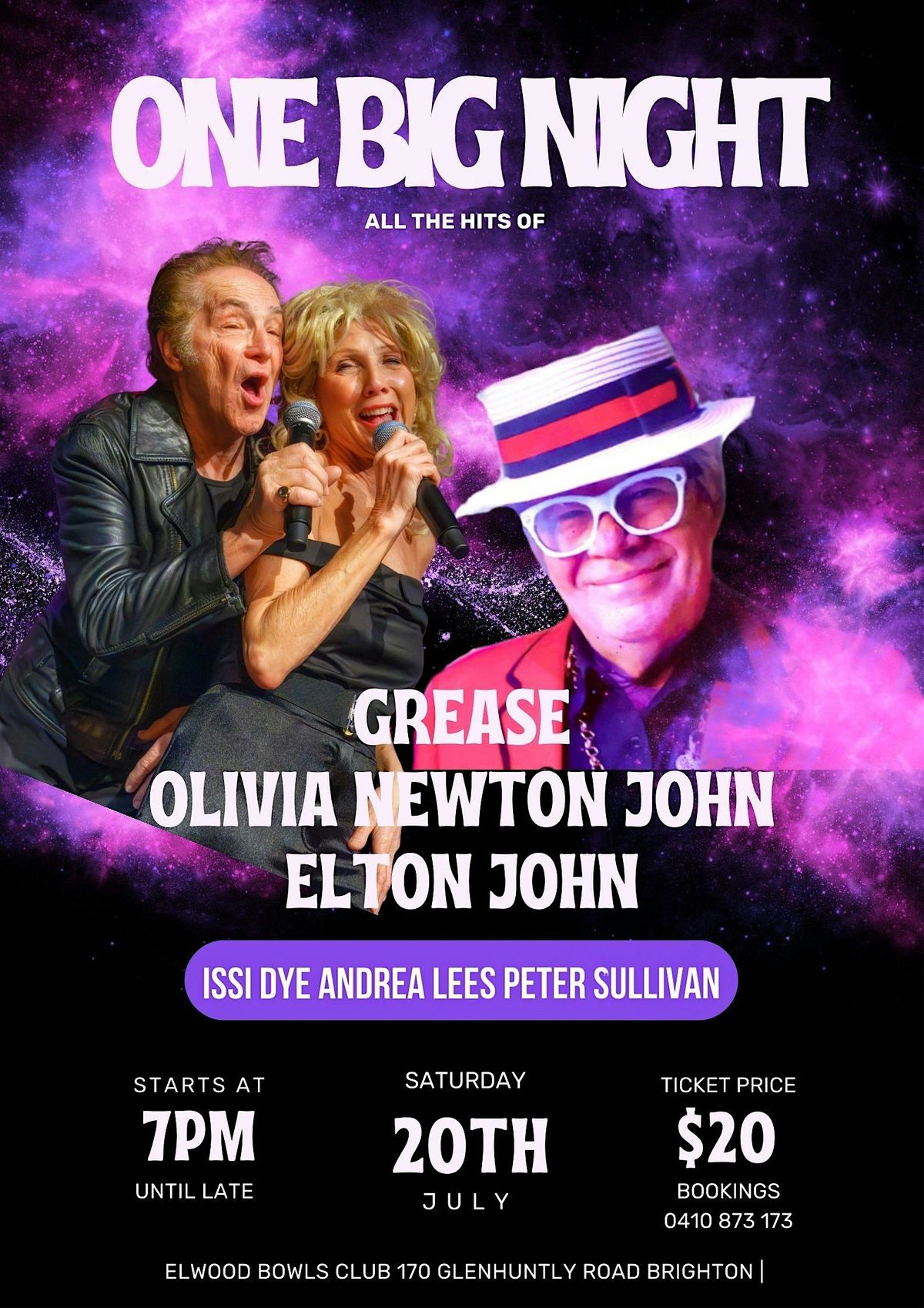 ONE BIG NIGHT: Grease and Elton John Tribute Show