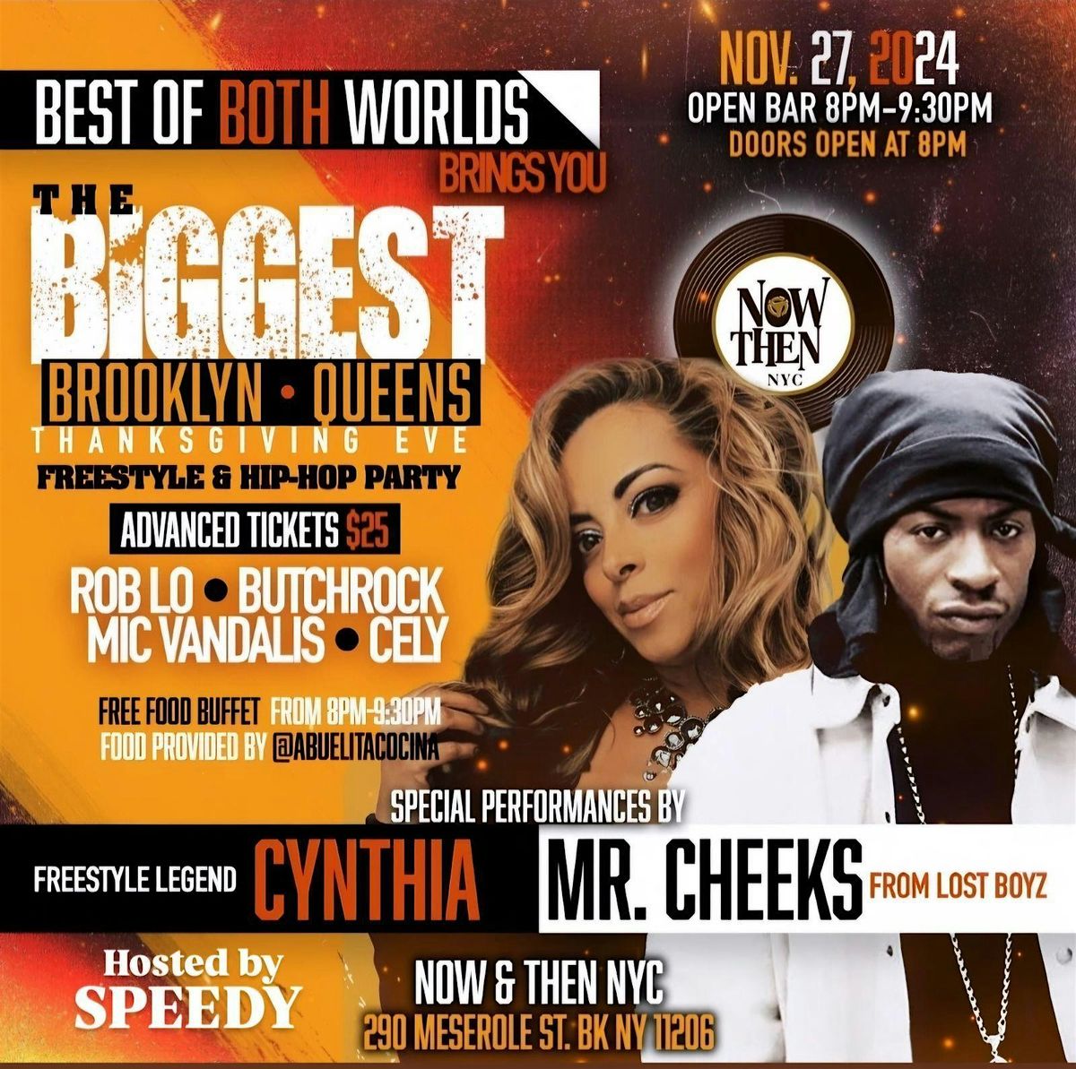 Mr Cheeks From Lost Boyz & Cynthia Performing Live Thanksgiving Eve