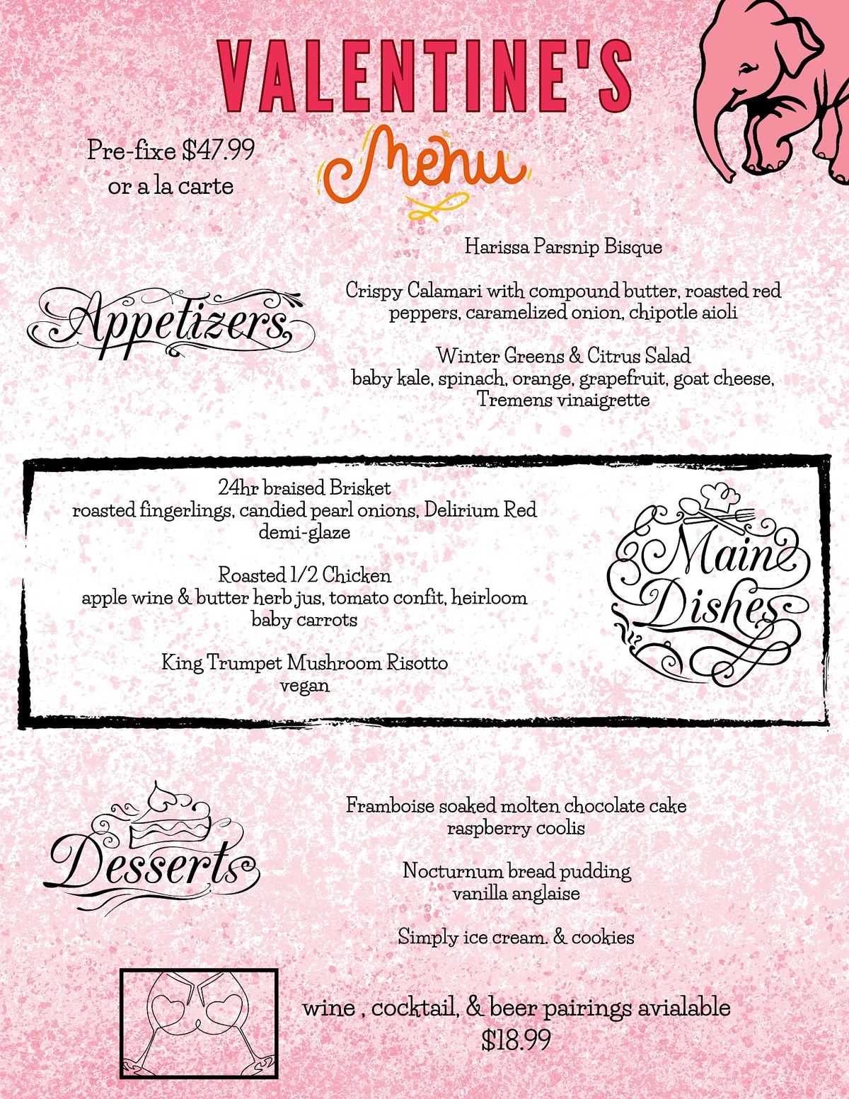 Valentines at Delirium Cafe by Chef Curtis Allred, Delirium CaféLeesburg, South King Street