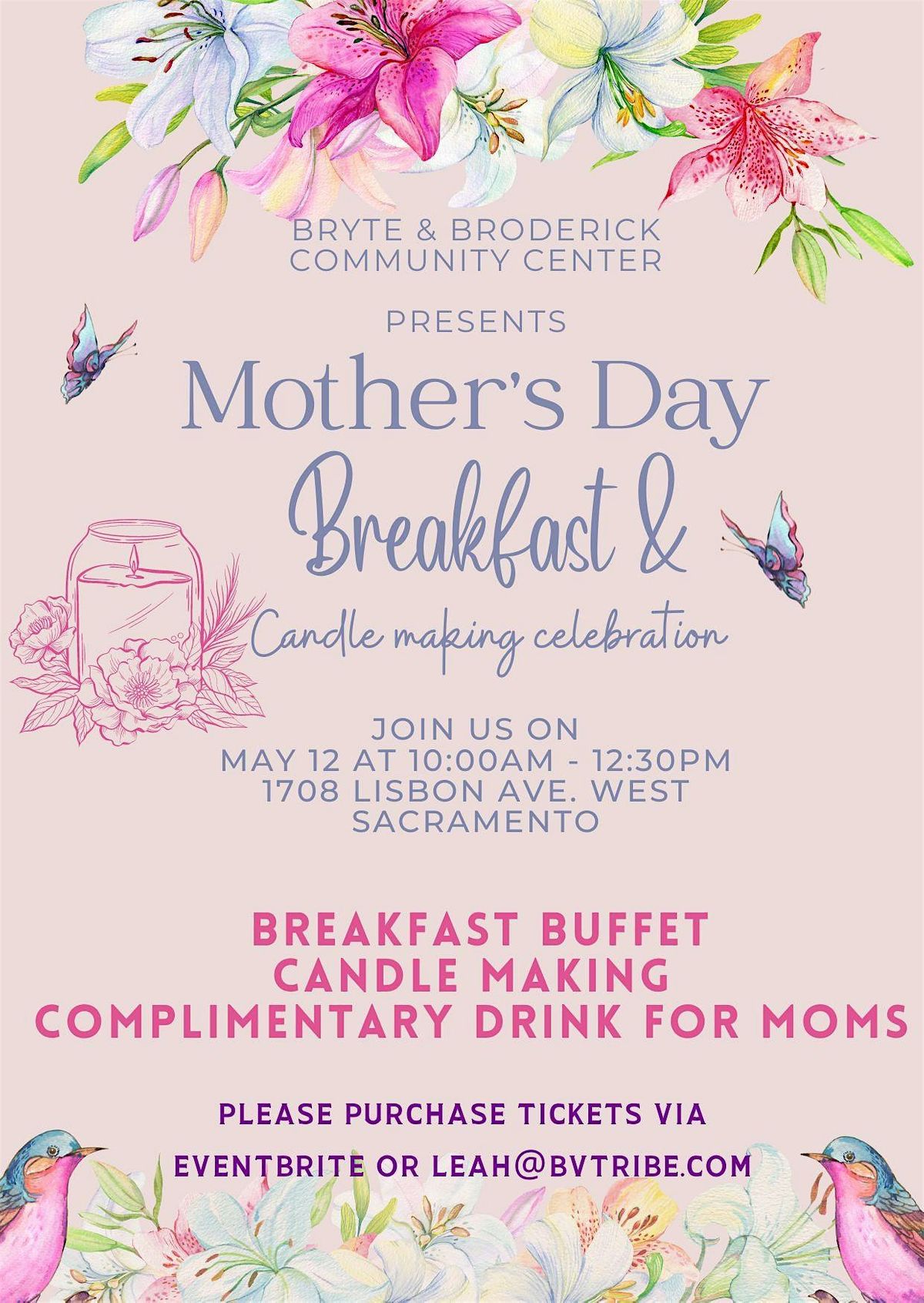 Mothers day breakfast & candle making