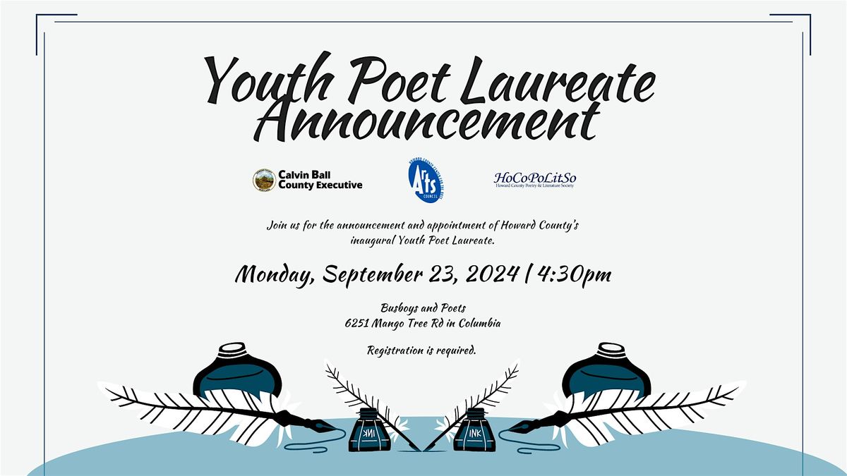 Youth Poet Laureate Announcement