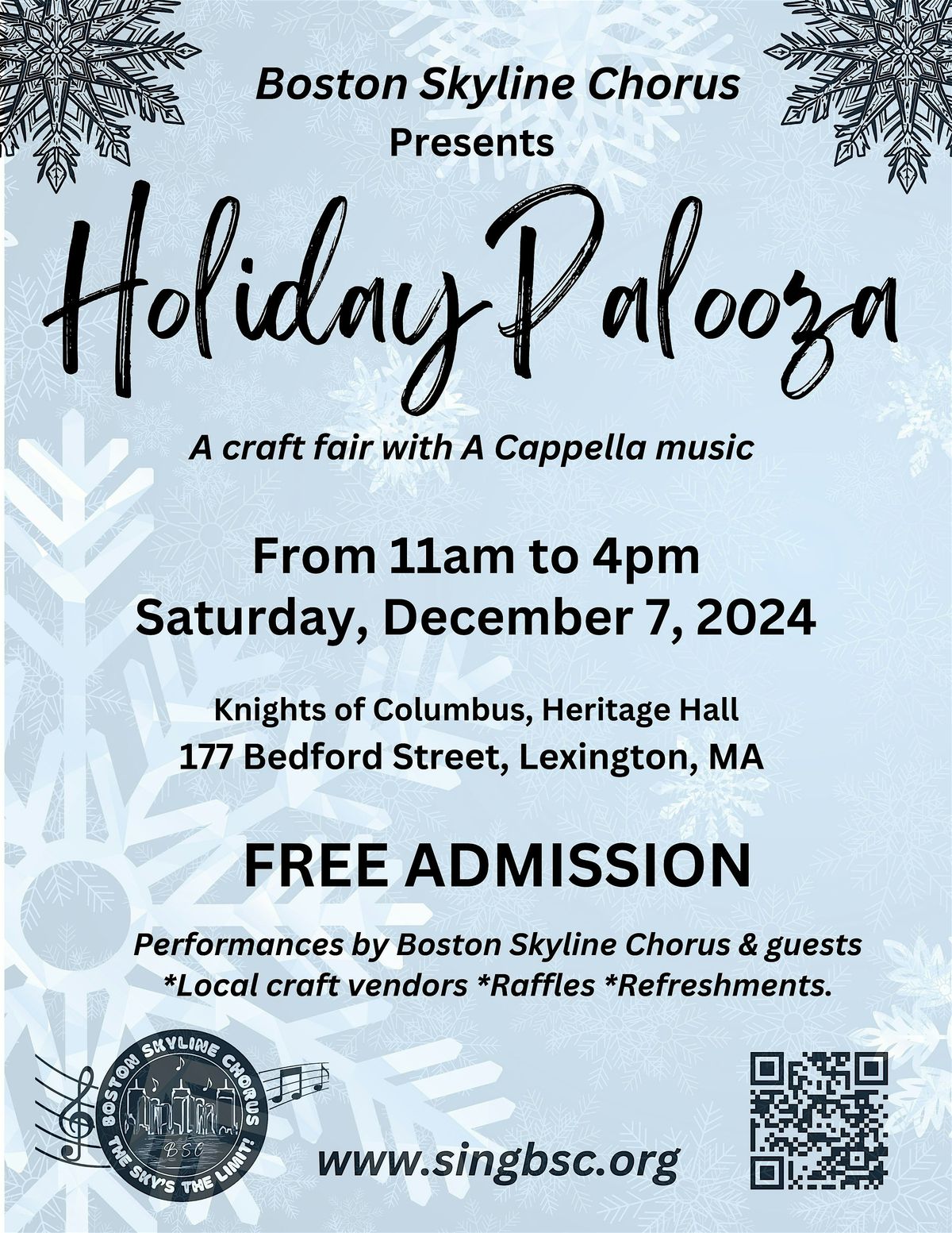 2024 Holiday Palooza! (Boston Skyline Chorus Annual Fundraiser)