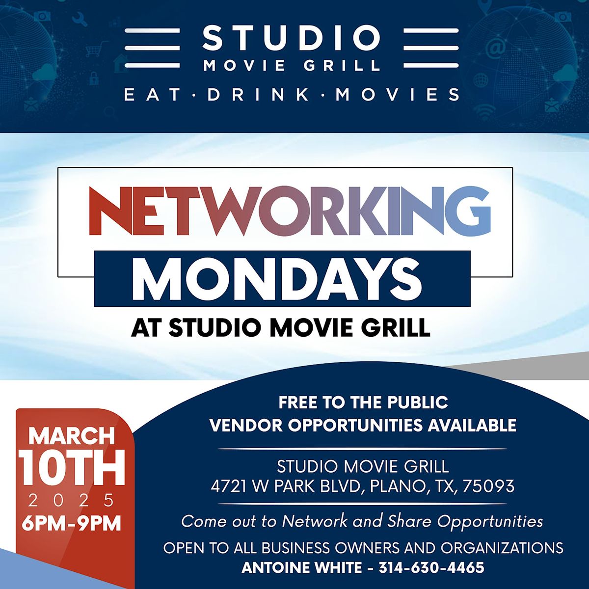 NETWORKING MONDAYS AT STUDIO MOVIE GRILL