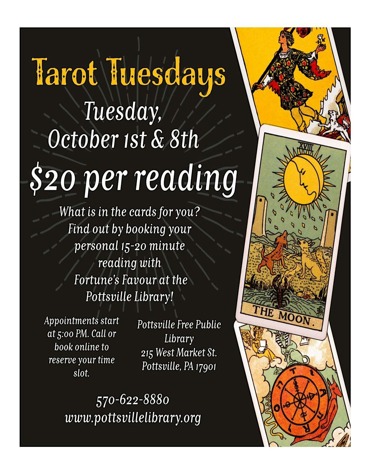 Tarot Tuesdays--OCTOBER 1st