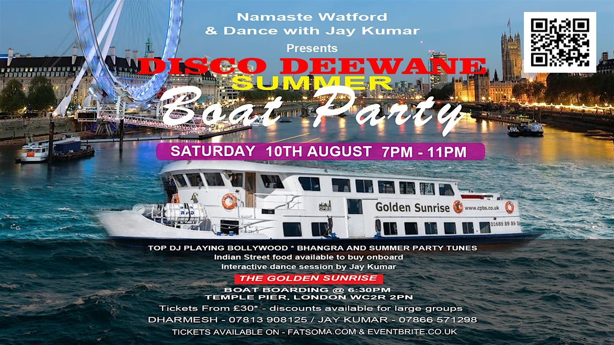 "DISCO DEEWANE" SUMMER BOLLYWOOD BOAT PARTY