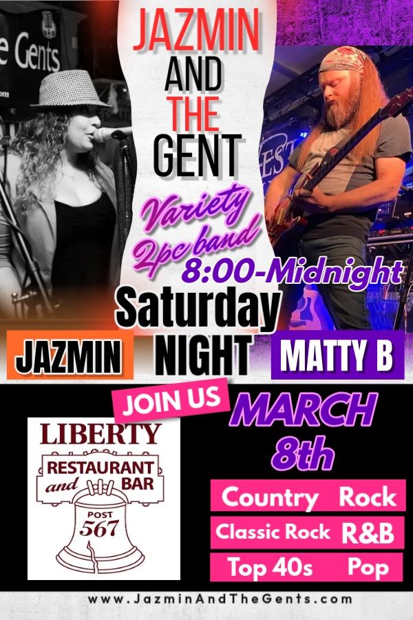 2pc - Liberty Restaurant and bar, Saturday March 8th 8pm-Midnight