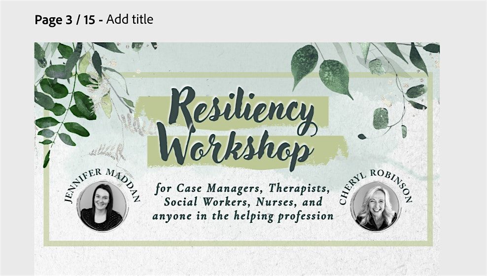 Resiliency Workshop