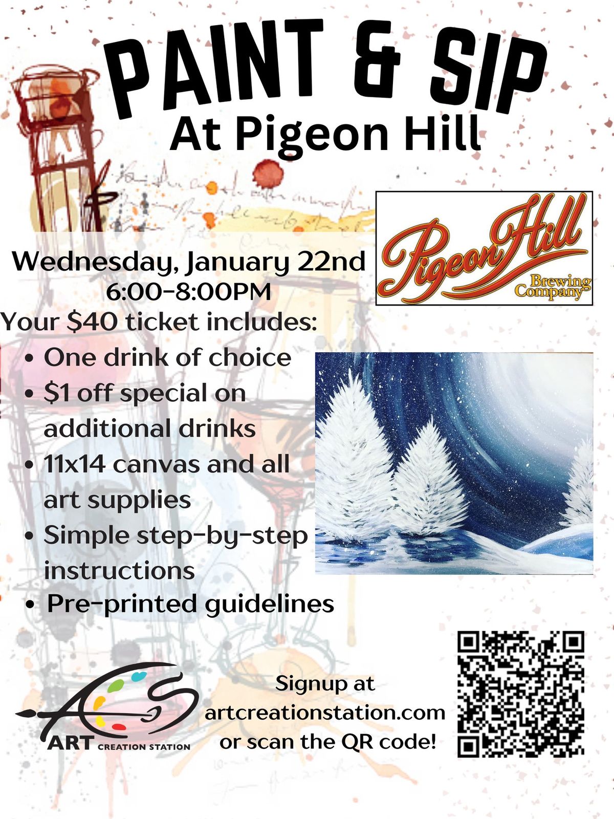 PAINT N SIP AT PIGEON HILL