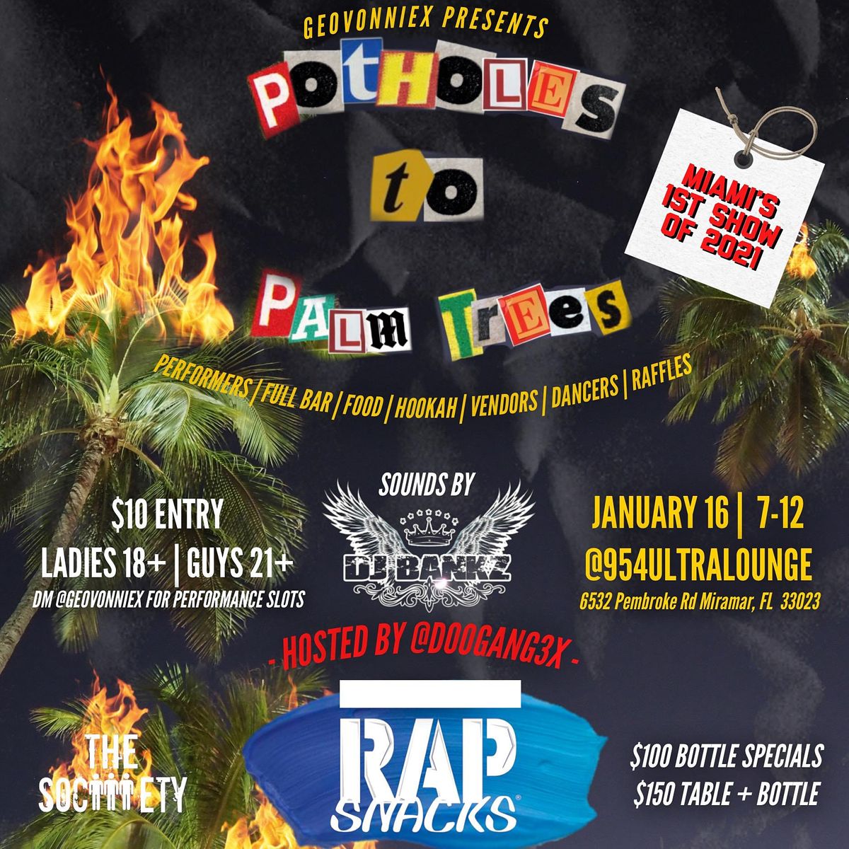 Pothole To Palm Trees, 954 ULTRA LOUNGE, MIRAMAR, 25 January 2021