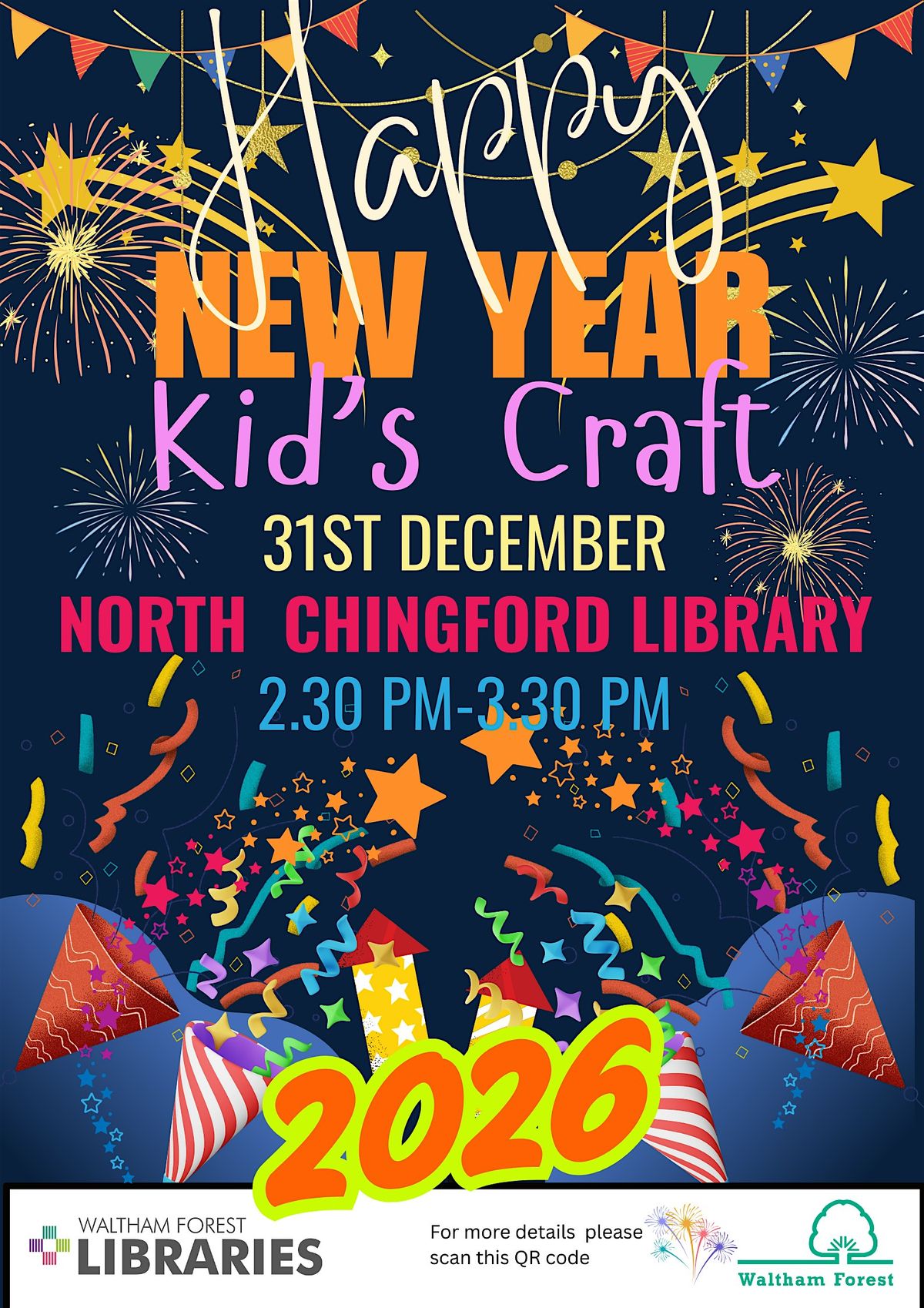 New Year Kid's Party Popper Craft @ Wood Street Library