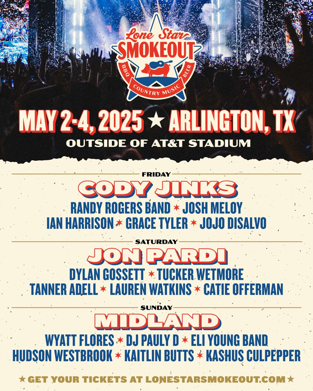 Lone Star Smokeout: Cody Jinks  Randy Rogers Band & Josh Meloy - Friday