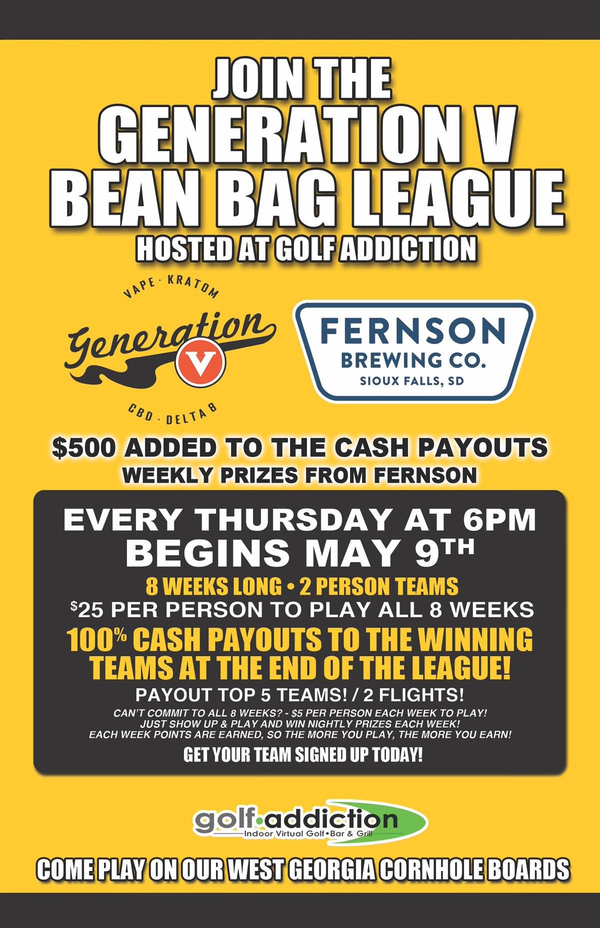 The Generation V Bean Bag League